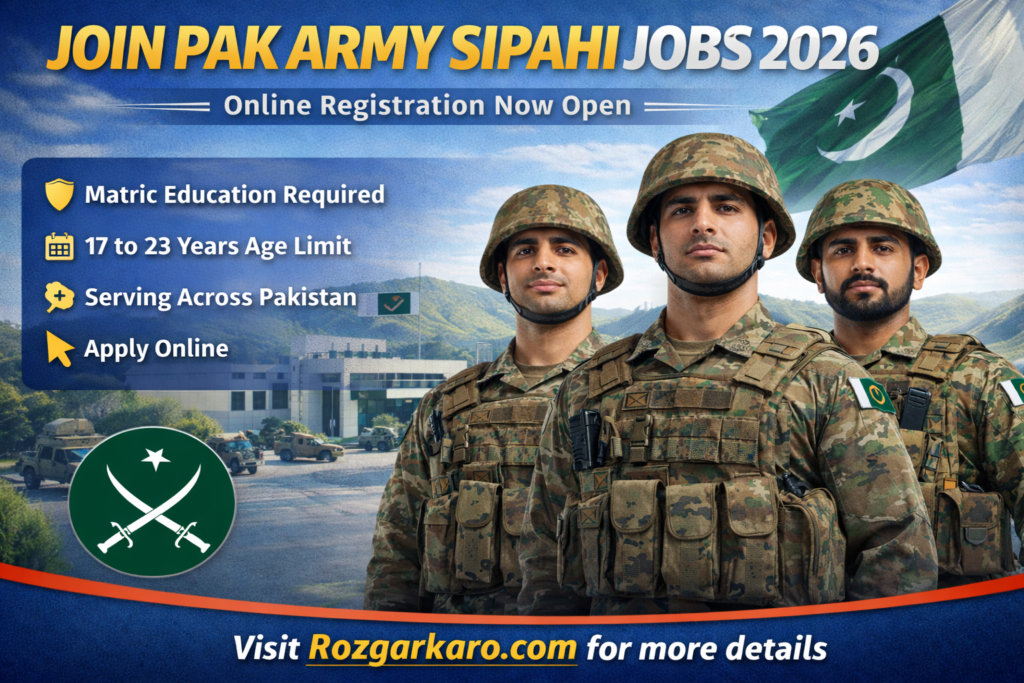 JJoin Pak Army Sipahi Jobs 2026 – Online Registration Open for Aspiring Candidates